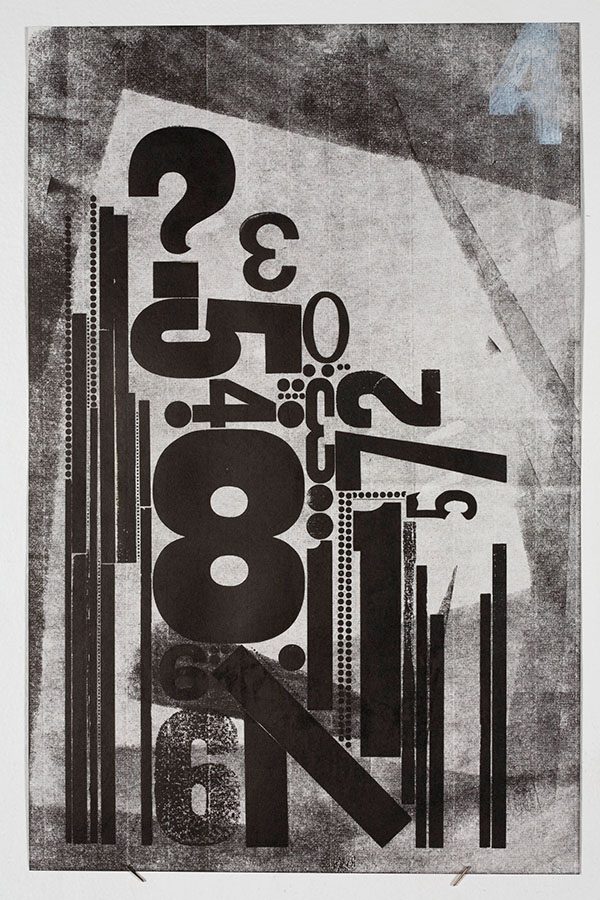 monochrome typographical print